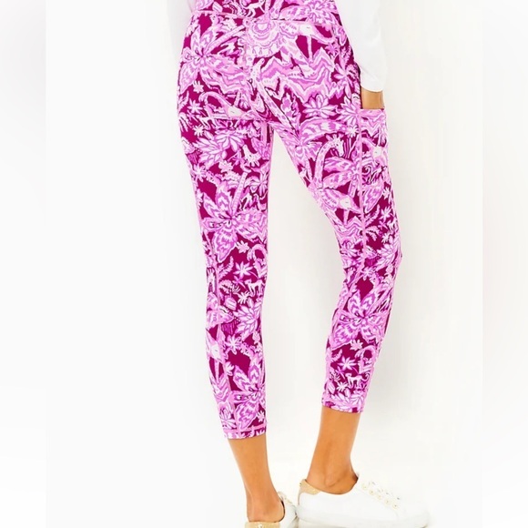 NWT Lilly Pulitzer WEEKENDER HIGH RISE MIDI, MULBERRY WILD RIDE - Picture 4 of 10